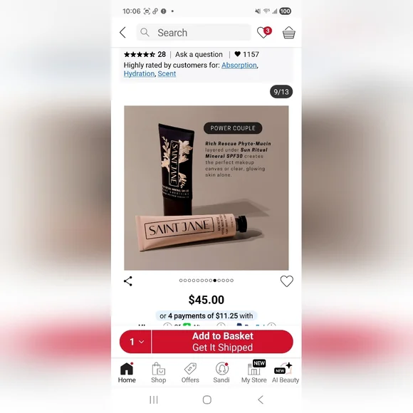 CLEARANCE! Saint Jane Rich Rescue Phyto-Mucin Cream, 50ml, NIB - Picture 9 of 12